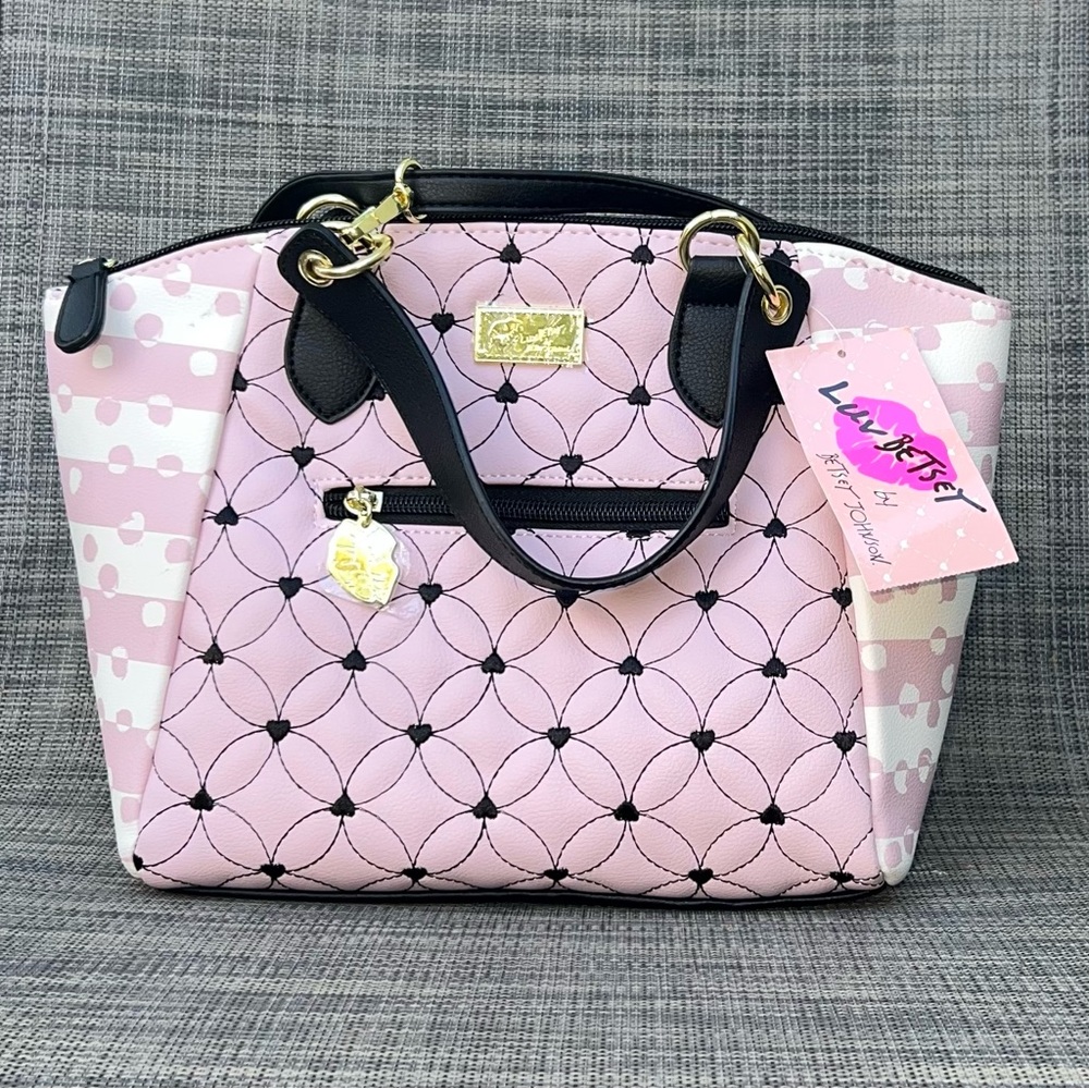 Betsey Johnson pinkish lavenderish satchel bag